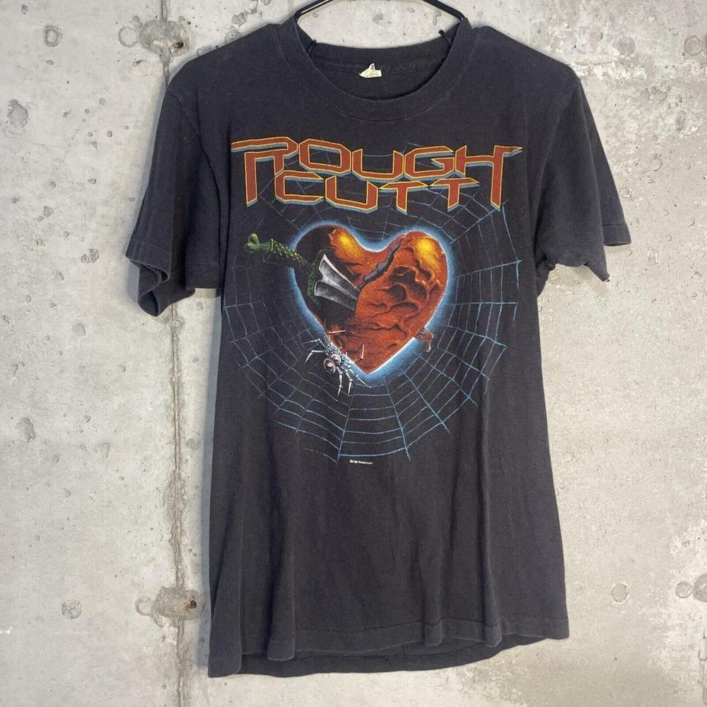 New! Rough Cutt Band Cotton Black Shirt Unisex Albums S to 5XL Unisex T-Shirt XXXL