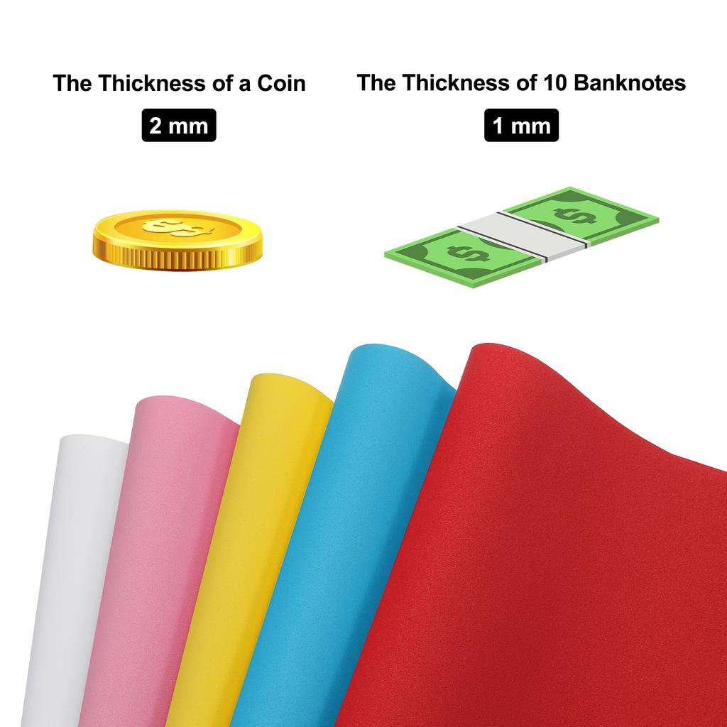 EVA Foam Sheets Orange 9.8 Inch x 9.8 Inch 3/5/7/10mm Thick Crafts Foam Sheets for Costumes, Arts and Crafts Projects