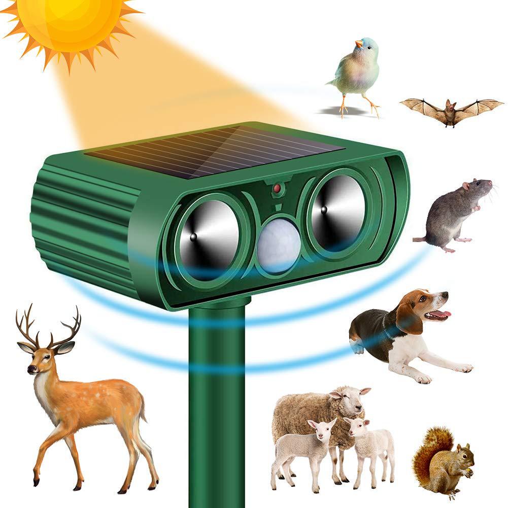 Solar Ultrasonic Pest Repeller: Repels Mice, Birds, Snakes, Dogs, Cats, and Mosquitoes.