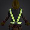Giacca da ciclismo riflettente da corsa con imbracatura di sicurezza