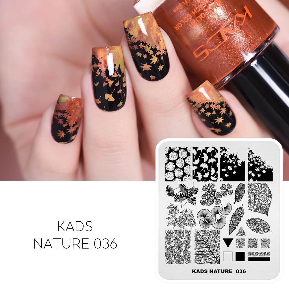kads Nail Art Stamping Plates 63 Designs Nature Series Nail Template Stencil Plates for Nail Salon
