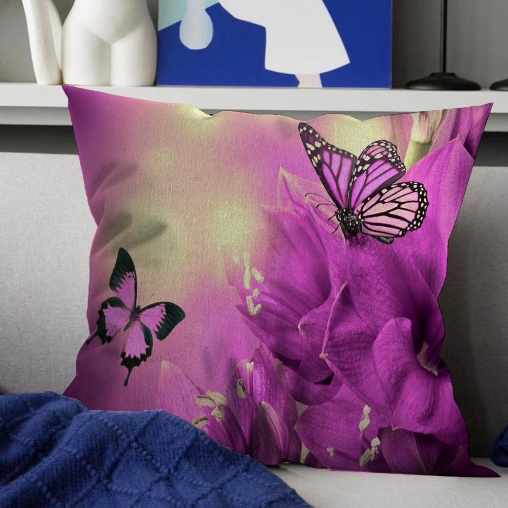 Butterfly Cushion Cover Car Throw Pillow Case For Sofa Car Christmas Gift 40x40cm 45x45cm