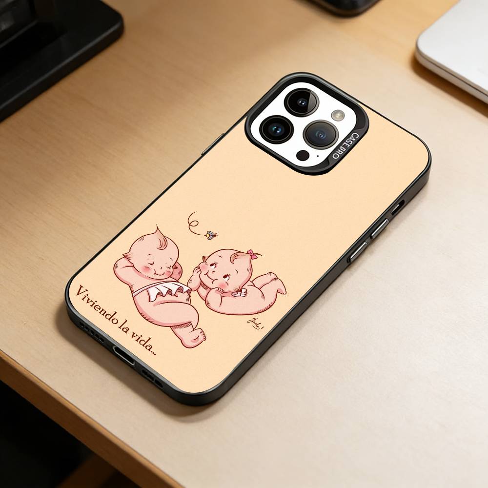 

Lovely Kewpie Baby Phone Case For iPhone 17,16,15,14,13,12,11 Plus,Pro Max,XS,Colorful Silver Phone case Funda Cover iPhone15