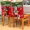 Cartoon Christmas Chair Covers: Santa, Snowman, Reindeer - Perfect for Home, Dining, Hotel, and Restaurant Decor