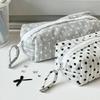 Large-capacity Soft Touch Stationery Pouch Stationery Organizer Back To School Multi-functional Polka Dot Design Pencil Case