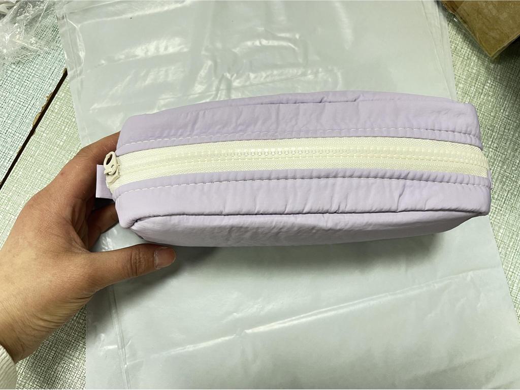 Sea Salt Blue Large Capacity Japanese-Style Pencil Case - Simple, Solid Color Student Stationery Bag