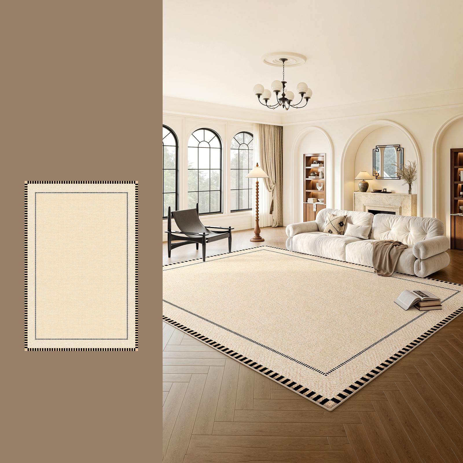 

Килим для вітальні в кремовому стилі, килим під диван, килимок під кавовий столик, протиковзкий килимок для підлоги, машинне прання, складаний, м який килим для спальні, домашній декор 50x80cm