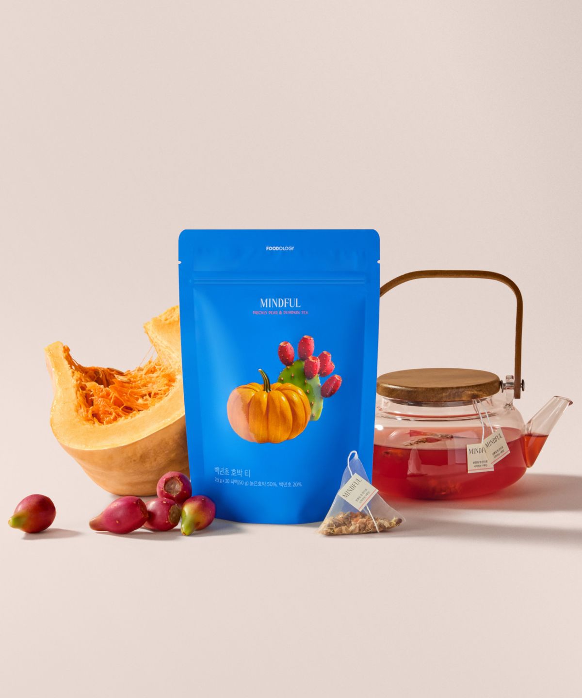 Mindful Prickly Pear Pumpkin Tea 60 Servings (20 Tea Bags x 3 Packs)