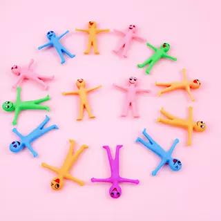 Bai Fen Bai Toys 12Pcs Emoticon Doll Tpr Soft Rubber Villain Stress-Relieving Toy Foldable Stretchable Stress-Relieving Doll Pinch Sound Toy