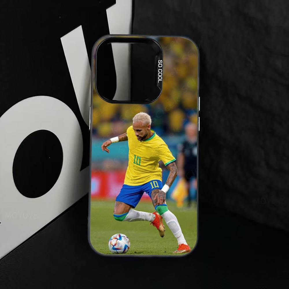 Fußball Für -Ney- 10 Handyhülle Für iPhone 17,16,15,14,13,12,11 Plus,Pro Max,XS,Bunte Silberne Schwarze Hülle