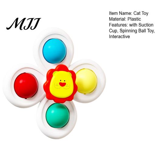 Exercise Spinner Toy for Cats Cat Spinning Ball, Suction Cup Interactive Toy, Rattle Glass Windows Ball Window Perch, Indoor Boredom