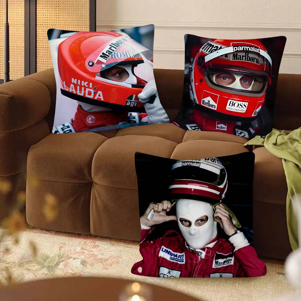 1Pc N-Niki Lo-Lauda Pillow Case Fashion Square Pillowcase Bedroom Sofa Room Ins Decoration Leisure