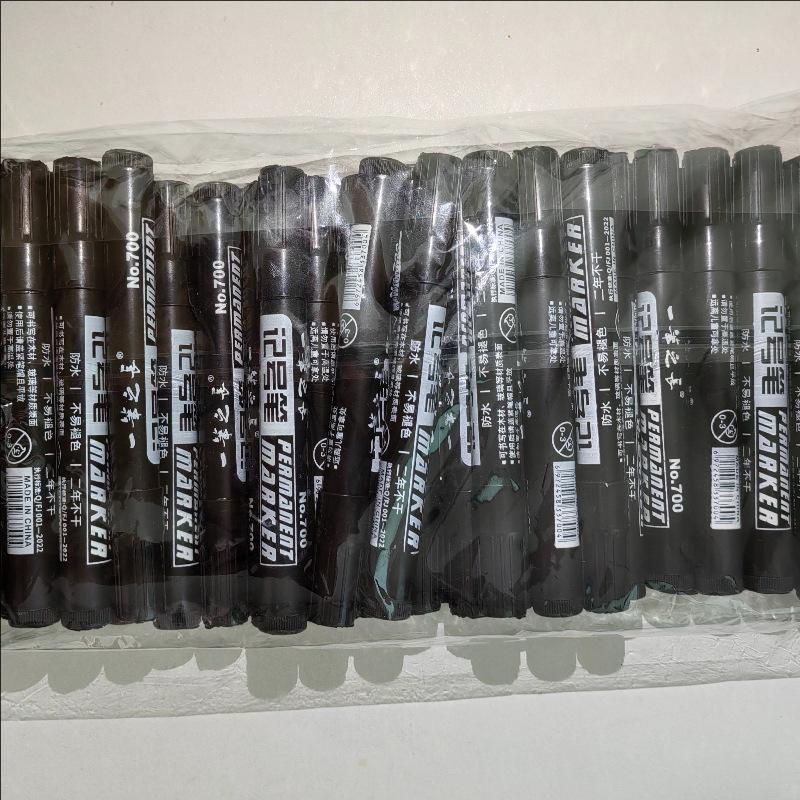 Vodotěsný černý jumbo fix s širokým hrotem, rychleschnoucí olejový tenkopis pro logistický tisk