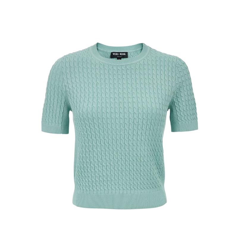 VEROMODA 2025 Summer Lyocell Blend Solid Short-Sleeve Knit Top