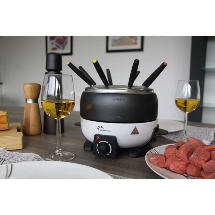 Fondue LITTLE BALANCE - Happy Fondue - Capacité 2L - Jusqu'à 8 personnes - Thermostat réglable - 800 W