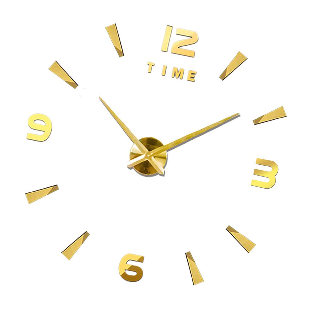 DIY Wall Clock Frameless Silent Modern 3D Mirror Wall Sticker Clock for Bedroom Living Room Home Decoration