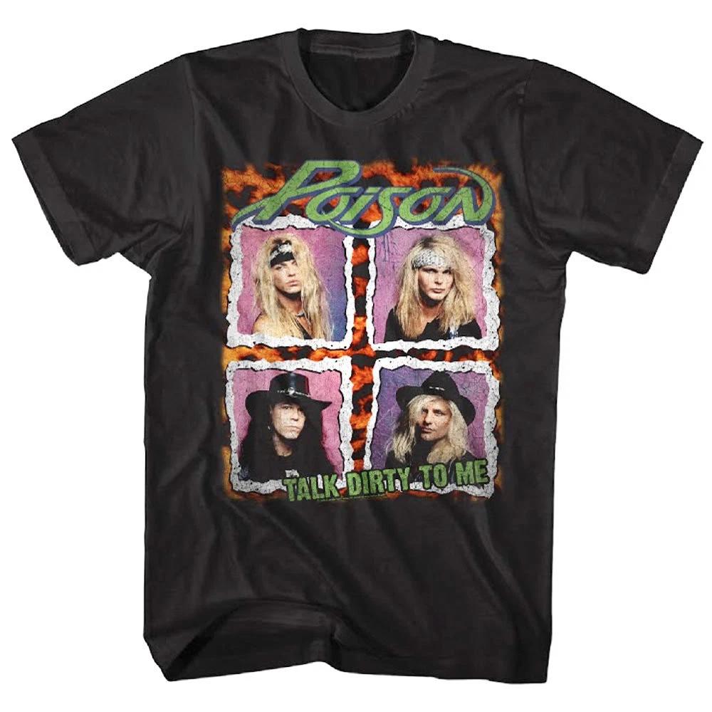 

Poison Talk Dirty To Me Album Men s T Shirt Rock Band Cover Art Tour Music Merch M