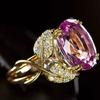 European and American Style Gold-plated Ring with Amethyst Inlay, a Luxurious and Vintage Design