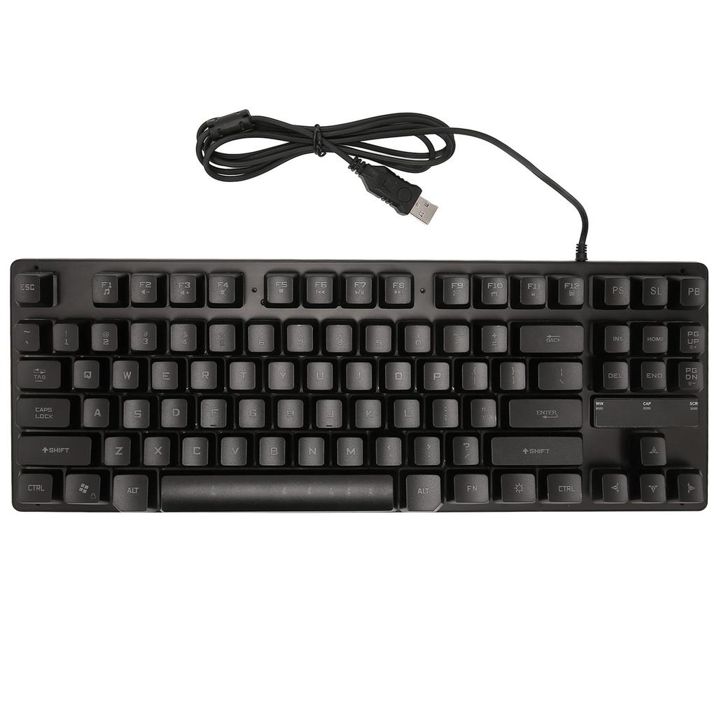 Kabelgebundene Gaming-Tastatur 87 Tasten Ergonomisches Farb-Hintergrundbeleuchtungsdesign Desktop Notebook Computer Zubehör
