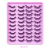 20 Pairs Of Mixed Imitation Mink False Eyelashes Naturally Curled Eyelashes Nude Makeup Thick Eyelashes
