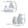 Bear Penguins Holder Mold Candlestick Mold for Candle Tealight Holder Decor Gypsum Ornament