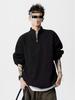 Men's Oversized Half-Zip Knit Sweater for Autumn/Winter