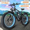 KETELES K800 Ebike 2000W Dual Motor 48V23AH Hydraulic Brake Electric Bike Mountain Snow 26*4.0" Fat Tire City Electric Bicycles