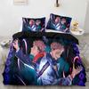 Set Biancheria da Letto Anime Jujutsu Kaisen Copripiumino Copri Piumone per Camera da Letto Singolo Twin King Size Coperta Tessile per la Casa