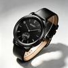 Men's Quartz Watch SKMEI Genuine Leather Calendar Business 1398