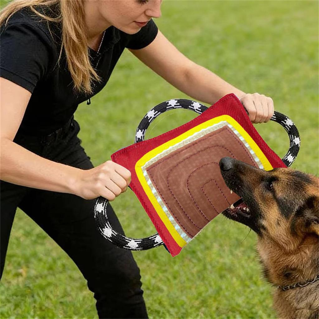 Dog Bite Pillow Portable Training Equipment Coarse Hemps Outdoor Pet Supplies Black