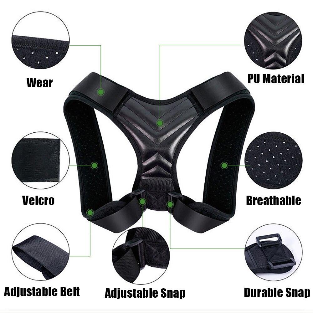 Back Posture Corrector Adjustable Neck Brace Training Equipment Home Office Man Woman Postura Shoulder Support Correction Belt XYZ
