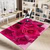 1PC Rose Petals Carpet Ultra Soft, Thick & Absorbent, Non Slip Machine Washable Mat for Entryway