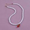 Adjustable Elegant Pearl Cherry Necklace for Women - Luxurious, Sweet, Fresh, and High-End Collarbone Chain