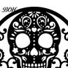 Rust Resistant Metal Sign Skull Door Sign, Gothic Spooky Skeleton Head Hanging Wall Holiday Accents Art for Man Cave, Bar, Bedroom, Garage,