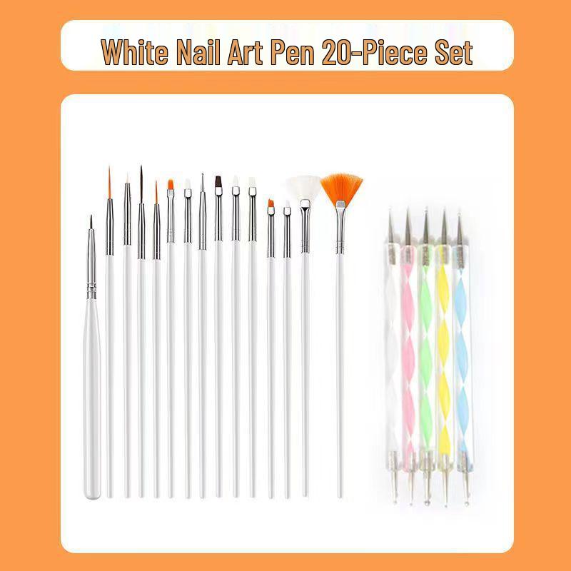 Nail Art Brush Set: 15-Piece Beginner Dotting & Painting Tools for Gel Polish