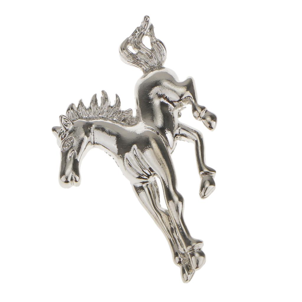 Fashion Metal Animal Horse Brooch Pin Badge Wedding Bridal - Silver