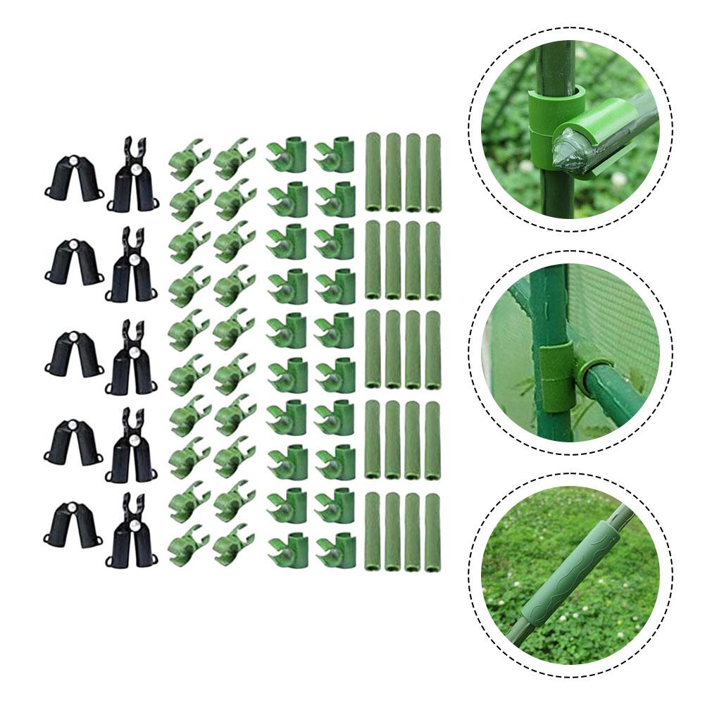 70 PCS Plastic Clips Plant Support Fixed Connector Pillars Greenhouse Gardening Fixed Bracket Climbing Pergola Connector