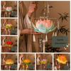 Chinese Vintage Handheld Flower Light Hanging Mid-Autumn Festival Lantern  Outdoor