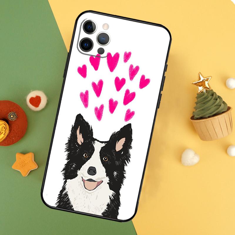 Border Collie Aquarell Handyhülle Für iPhone 17 16 14 13 12 11 15 Pro Max 12 13 Mini 16E 17 Air Stoßfeste Hülle