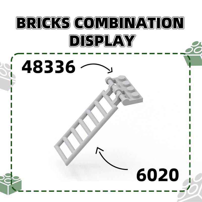 49Pcs/lot 6020 Ladder Construction Bricks MOC City Accessories Works With Blocks Kids Playthings Gift Idea Box