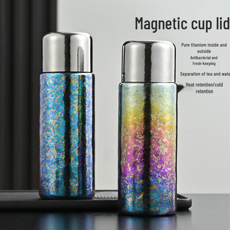 Miss Kitchen 430ML Double-Wall 304 Stainless Steel Magnetic Lid Tea Mug
