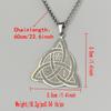 A Stylish and Simple Celtic Knot Pattern Five-pointed Star Triple Moon Necklace Stainless Steel Necklace for Men and Women