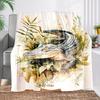 Cozy Crocodile Print Flannel Throw Blanket - Soft, Durable & Versatile for All Seasons - Perfect Gift for Granddaughters, Daught