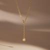 Youthway Trendy 18K Gold PVD Plated Y Shape Zircon Necklace For WomenGirls  New Chunky Chain Party Necklace Jewelry