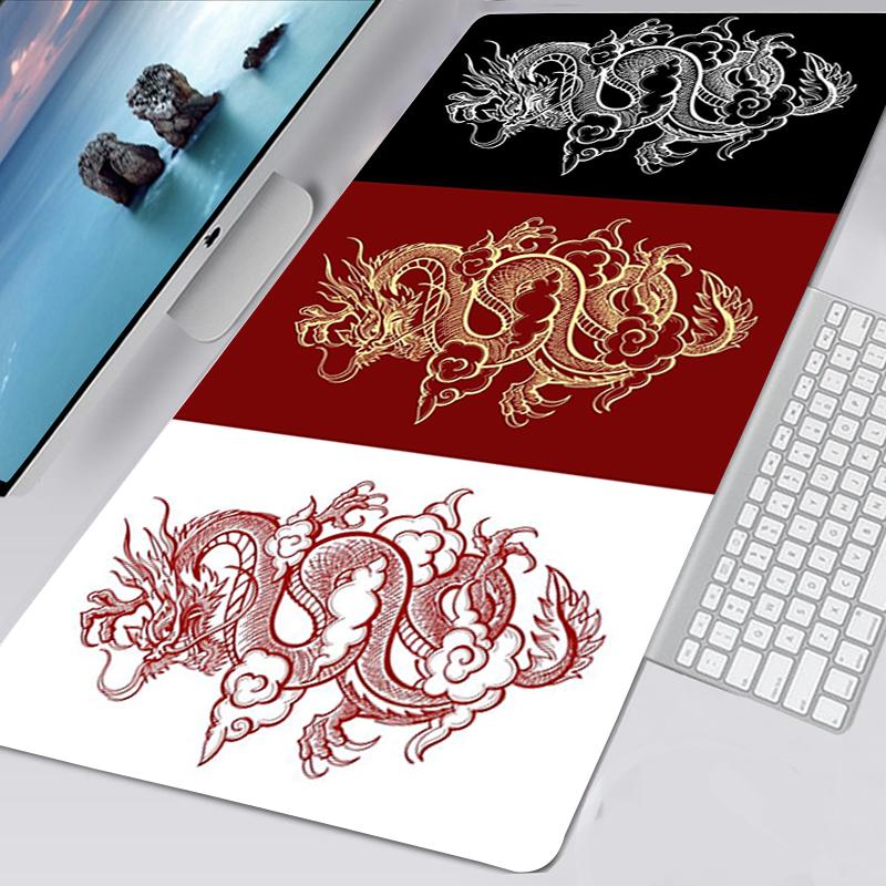 Black and White Mousepad Gamer Kawaii Non-slip Mouse Pad 40x90cm Mouse Mat Sakura Card Gaming Mausepad Deskmat Tappetino Mouse