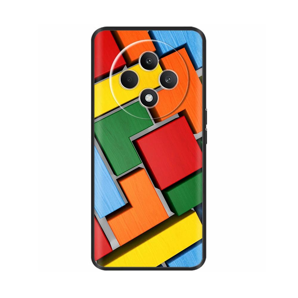 Für Oppo Reno12 F Hülle CPH2687 Cover Niedliches Liebesherz Weiche Schwarze Silikon Schutzhüllen für Reno 12F Reno12F 5G 2024 Fundas