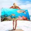 Sea World Beach Towel for Kids, Girl, Boys, Men, Women, Turtle Bath Print Pool Super Soft Plush