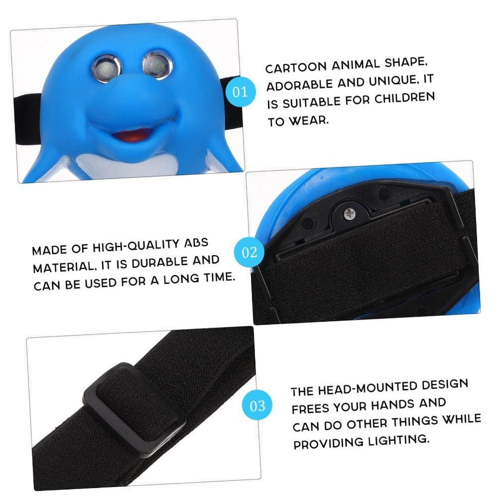 Brightest Animal Headlamp Toy Cartoon LED Flashlight Portable Headband Light  Girls