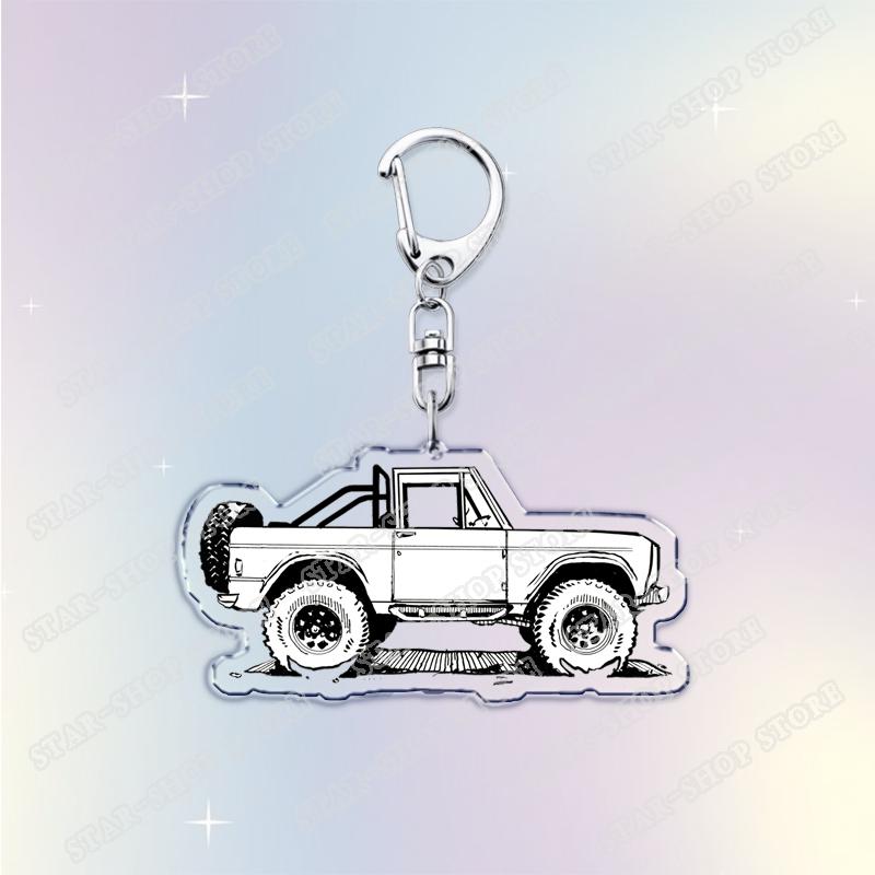 Vintage Classic Old Truck Keychains for Accessories Jewelry Retro Vector Car Keyrings Fans Friends Gifts