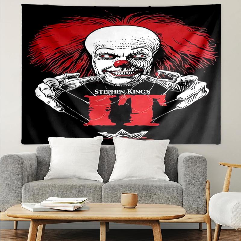 Halloween-horror Print Tapestry, Backdrop, Easy Setup, Ideal for Bedroom, Office & Living Room, with Aesthetic Wall Hanging Decor.
